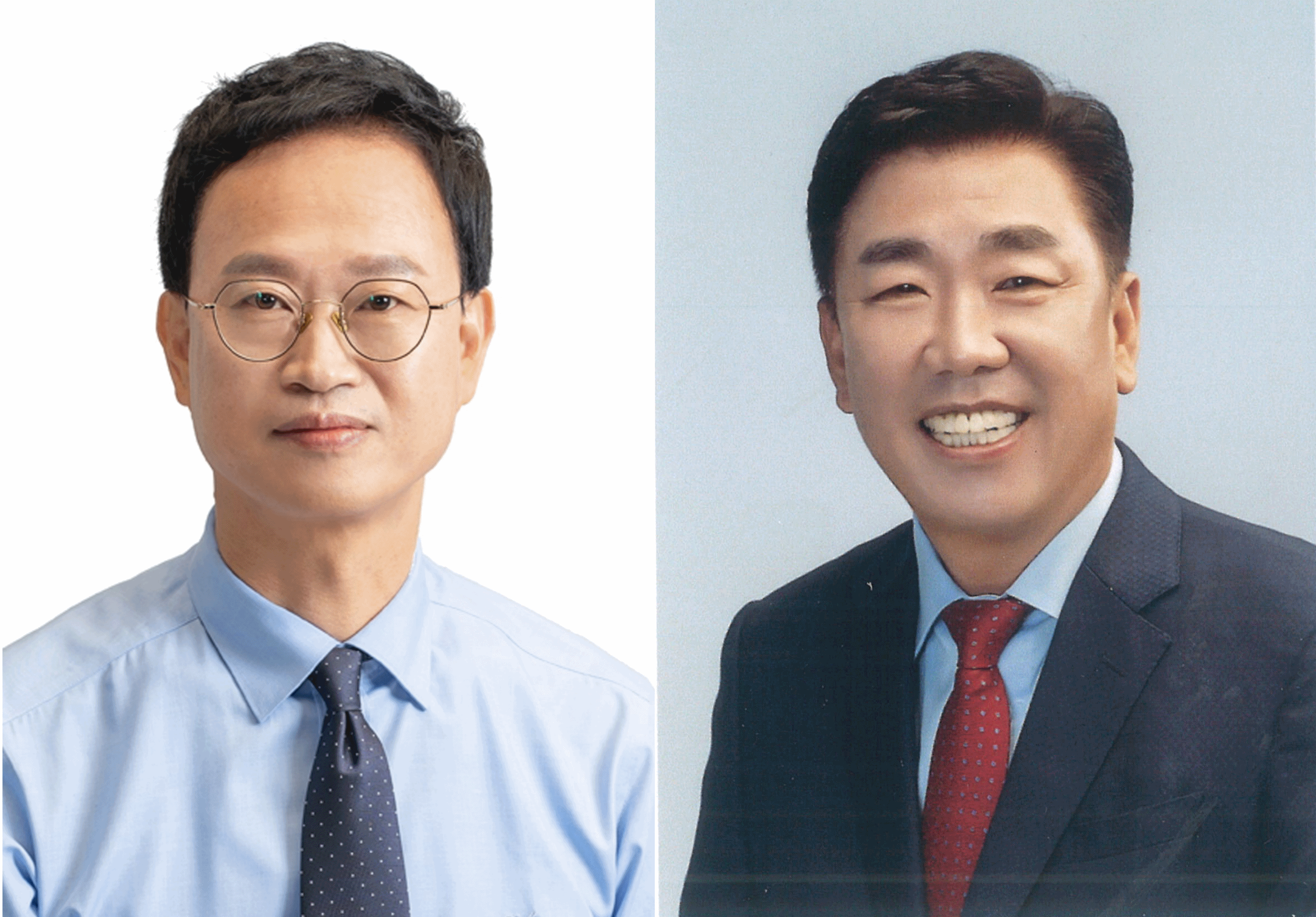 6·1지방선거에서 청주시장 선거에 출마한 더불어민주당 송재봉 후보(왼쪽)와 국민의힘 이범석 후보.
