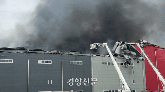 이천 물류창고 화재 현장. 문재원 기자