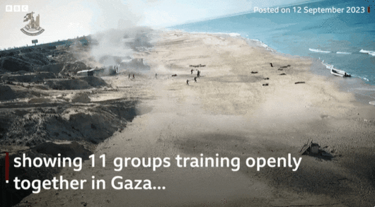 하마스 및 가자지구의 다른 무장단체가 함께 훈련하는 모습의 동영상은 하마스의 텔레그램 등을 통해 버젓이 공개돼 온 것으로 확인됐다.
