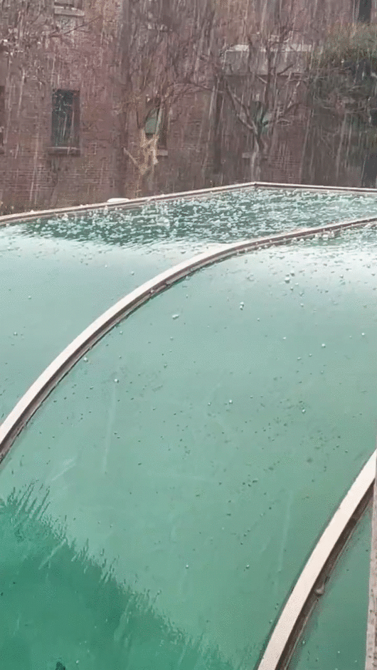 6일 서울 강남일대에 우박이 쏟아지고 있다. X캡쳐