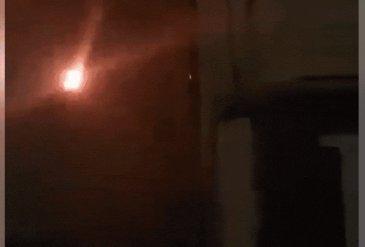 투폴레프(Tu-22M3)가 추락하는 모습을 담은 영상의 일부