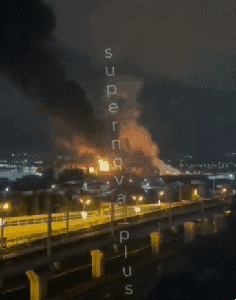 현지시간으로 2일 밤부터 3일 아침 사이 우크라이나 드론의 공격을 받은 러시아 소치의 석유 저장소에서 거대한 화재가 발생했다. 엑스 캡처