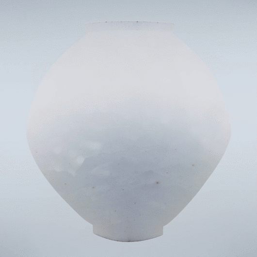 가상자산 거래소 업비트에서 지난 18일 판매되기 시작한 최영욱 작가의 달항아리 그림 작품 karma 2024 1-42 모습. 이더리움 43개로 구매할 수 있다. /업비트