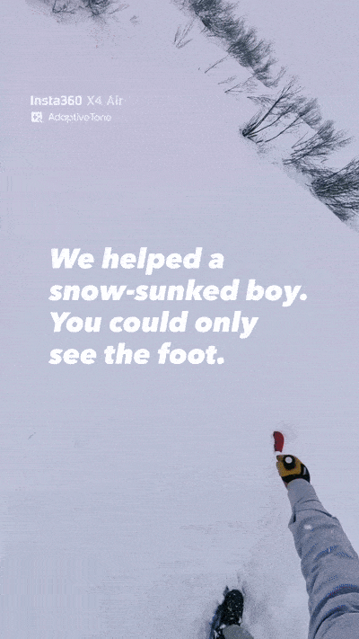 크리에이티브 디렉터 마테오 질라(37)가 스키를 타던 중 우연히 눈에 파묻힌 남성을 발견하고 구하는 모습. 사진=인스타그램(matteozilla)