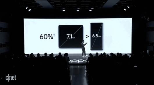 지난 15일 '오포 이노 데이'에서 공개된 '파인드N' [사진=씨넷]