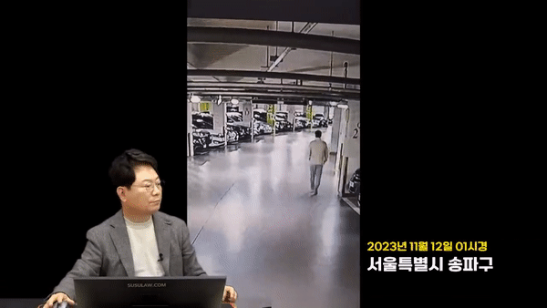 지난달 12일 오전 1시쯤 서울시 송파구에 있는 한 아파트 주차장에서  보행자를 고의로 들이받은 '특수폭행'이 의심되는 사고가 발생했다. [영상=유튜브 '한문철TV']