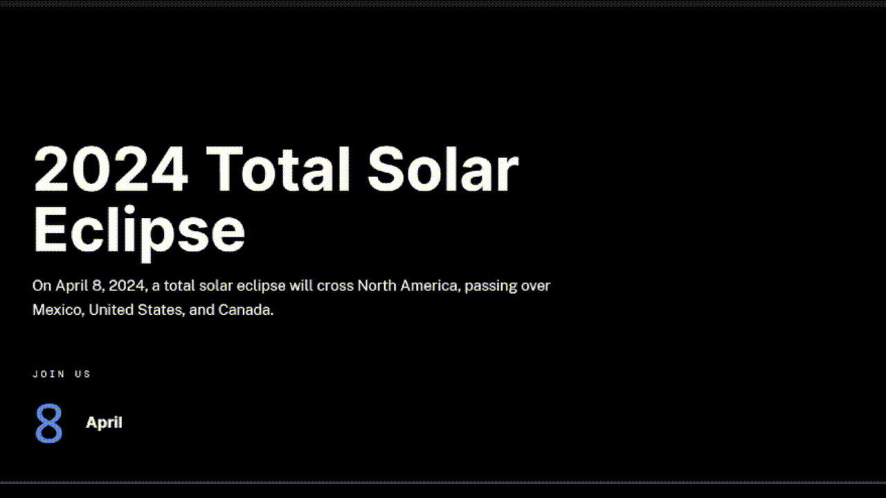 달이 태양을 완전히 가리는 개기일식이 우리나라 시각으로 9일 새벽 2시 18분 북미에서 시작한다. [사진=NASA]