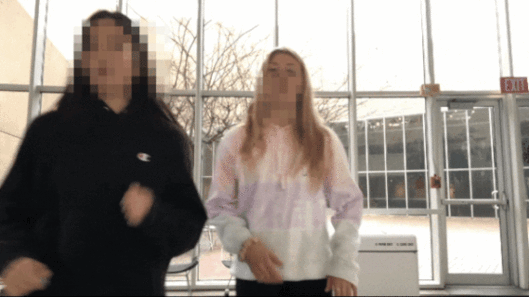 이재용 삼성전자 부회장의 딸(왼쪽)과 그의 친구가 춤을 추고 있다. /사진=뉴스1