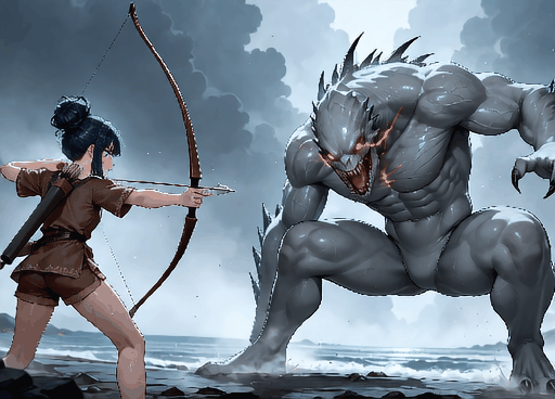 ▲ 일단 화살이 앞으로 나가긴 했다