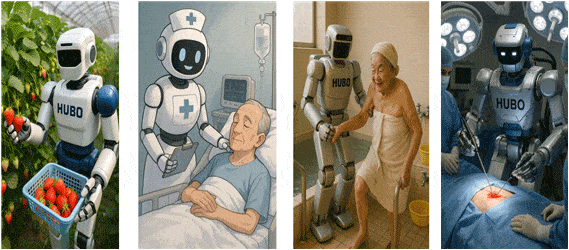 출처 : 다양한 기능을 수행하는 휴보(필자가 소라 등으로 생성한 그림)