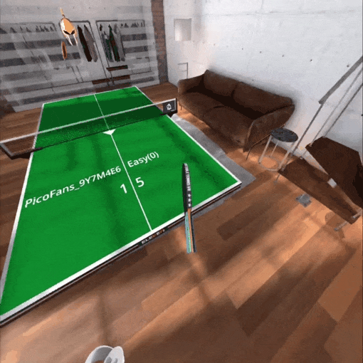 ‘피코4’ 탁구게임 영상. (영상=김정유 기자)