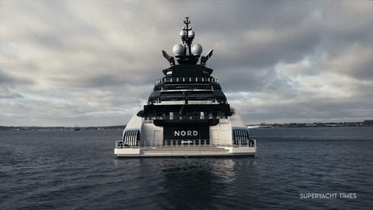 미국 등 서방 제재 목록에 오른 슈퍼요트 '노르'. [Kings of Luxury 유튜브채널 갈무리]
