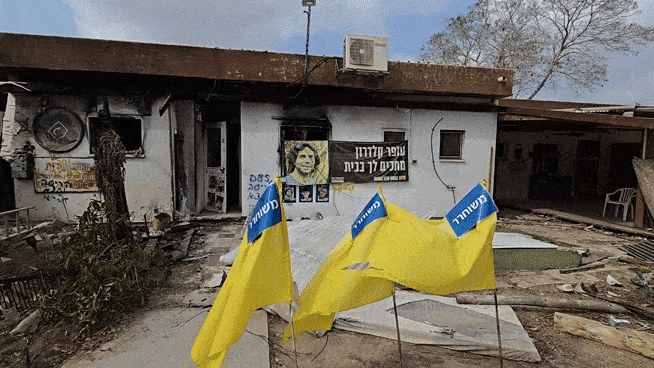 지난 11일 가자지구 최접경지역 스데롯 전망대에서 바라본 가자지구 전경. [(스데롯)=천예선 기자]