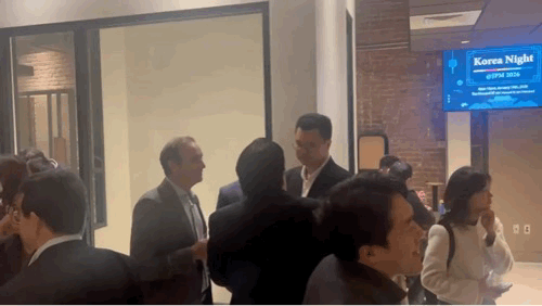 14일(현지시간) 미국 샌프란시스코 'The Howard'에서 '코리아 나이트 @JPM 2026'에서 서진석 셀트리온 경영사업부 대표가 네트워킹하고 있다. 2026.1.14/뉴스1 ⓒ News1 문대현 기자