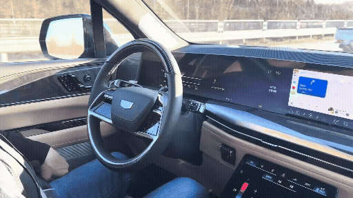 캐딜락 에스컬레이드 IQ 슈퍼크루즈 작동 장면. [사진=이찬우 기자]