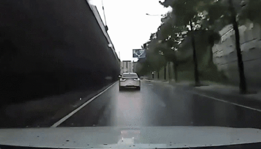 오산 옹벽 붕괴 사고 블랙박스 영상. sns 캡처