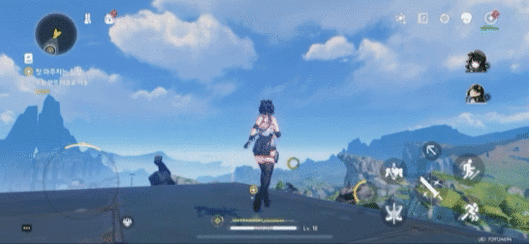 여타 오픈월드 게임과 같이 공중 이동이 가능하며 수영이나 암벽 타기도 가능하다.