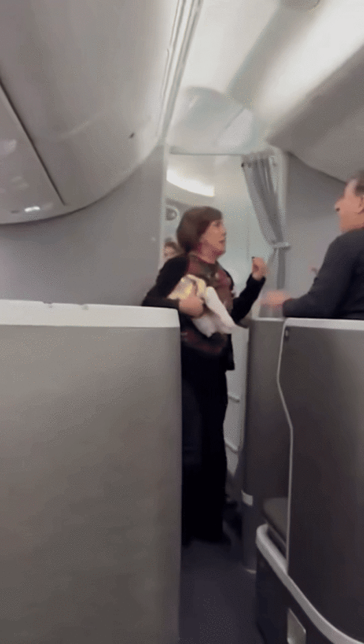 [서울=뉴시스] 기내에서 한 여성 승객이 지연 사유를 알기 위해 조종실에 들어가려고 난동을 부리고 다른 승객과 싸워 비행기가 회항하는 사건이 발생했다.(사진=뉴욕포스트) *재판매 및 DB 금지