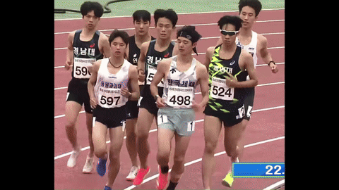 [서울=뉴시스] 전국종별육상선수권 대회 남자 대학부 3000m 장애물 결승 경기 모습.(영상=유튜브 채널 대한육상연맹 갈무리) *재판매 및 DB 금지