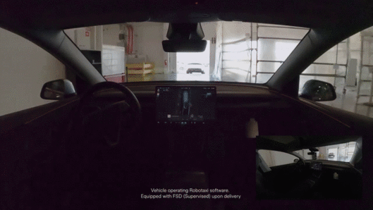 [서울=뉴시스] 테슬라 모델 Y 차량이 공장에서부터 고객의 집까지 완전 자율주행으로 인도되는 장면.(영상=엑스 옛 트위터 갈무리) *재판매 및 DB 금지