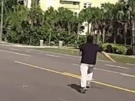 플로리다에서 보호자 없이 번화한 도로로 걸어 나온 두 명의 유아를 한 시민이 직접 교통을 멈춰 세우며 구조하는 아찔한 장면이 영상으로 공개됐다.2026.01.20. (사진= X 캡처) *재판매 및 DB 금지